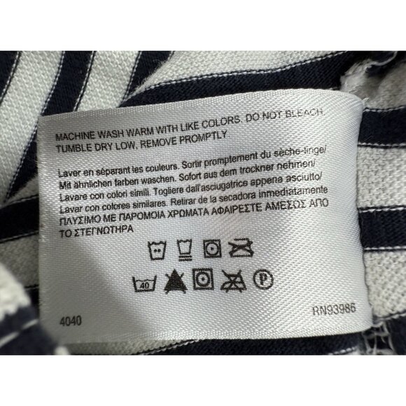 Brooks Brothers Mens St Andrews Golf Links Polo Shirt Size XL Navy White Striped - Picture 11 of 15